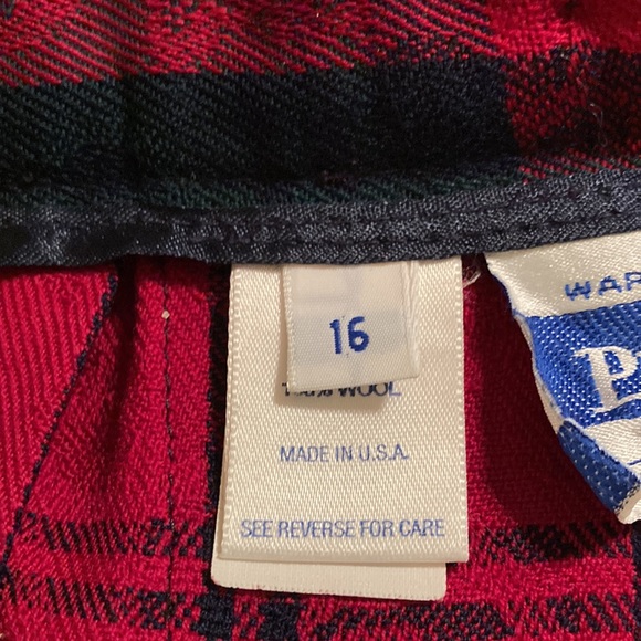 Pendleton tartan plaid pleated midi skirt - Picture 7 of 12